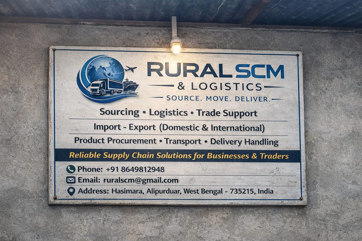 Rural SCM & Logistics office and signboard in Hasimara, West Bengal